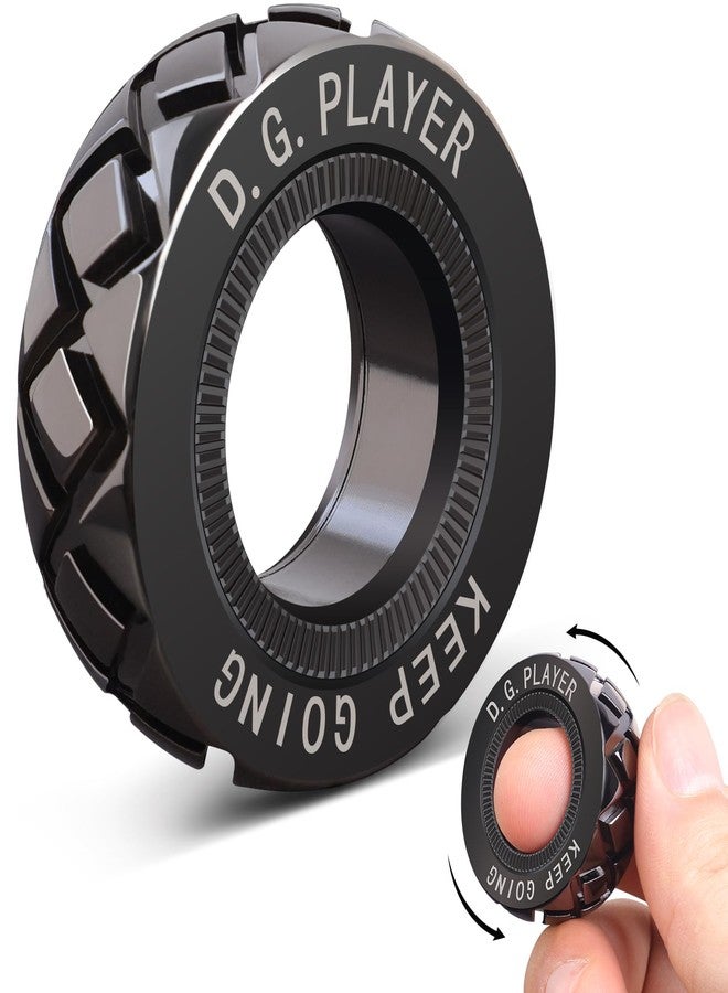 D.G.PLAYER Adjustable Magnetic Fidget Spinner Ring - Premium Stainless Steel Stress Relief Toy for Adults & Teens, ADHD Anxiety Relief, Perfect for Office Work Study Travel, Unique Gift & Stocking Stuffer - Image 1